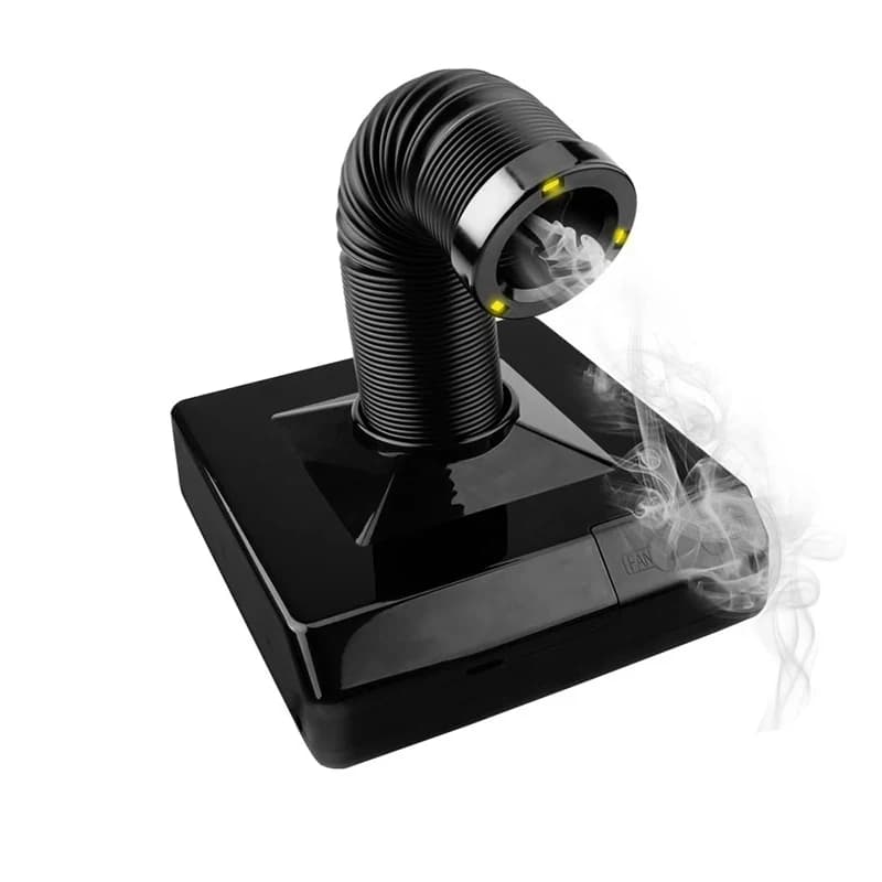 Extracteur de fumée avec lumière LED 220V, filtre à charbon actif et éponge, absorbeur de fumée pour