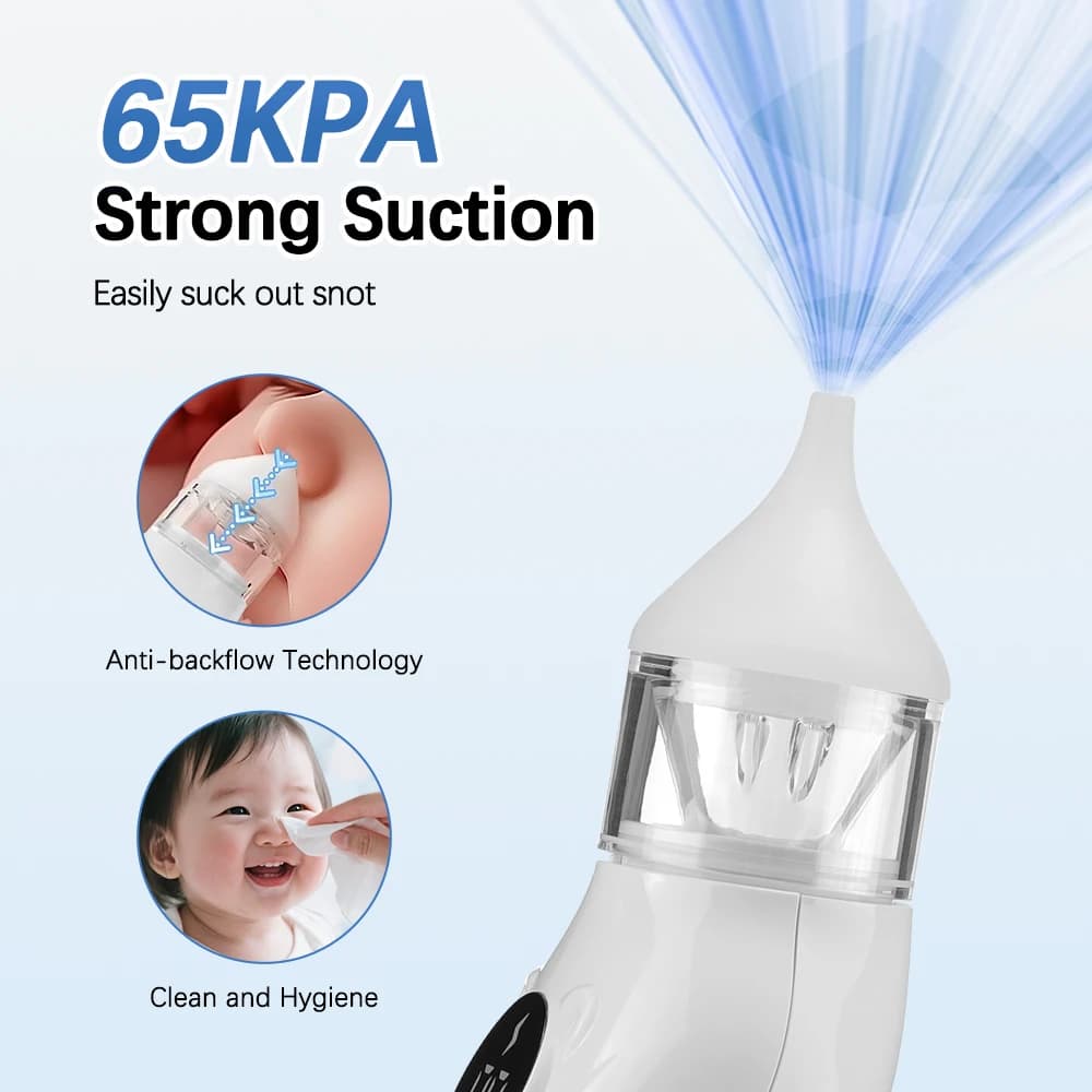 Aspirateur Nasal électrique pour bébé, ventouse de nez pour bébé et tout-petit, nettoyeur de nez Rec