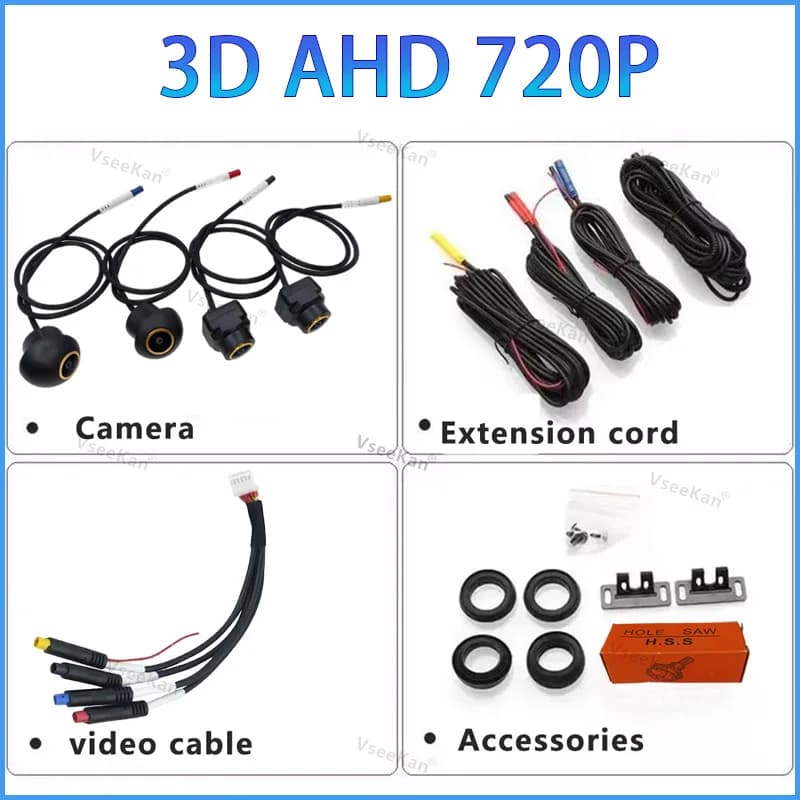 Puce WDR Sony307 pour caméra panoramique 360 de voiture Super HD 8K AHD1080P 720P caméra 360 ° aid