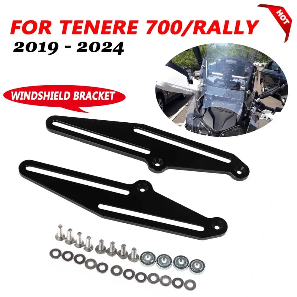Ajusteurs de pare-brise pour Yamaha Tenere700 CountZ700, support de pare-brise, support de support,
