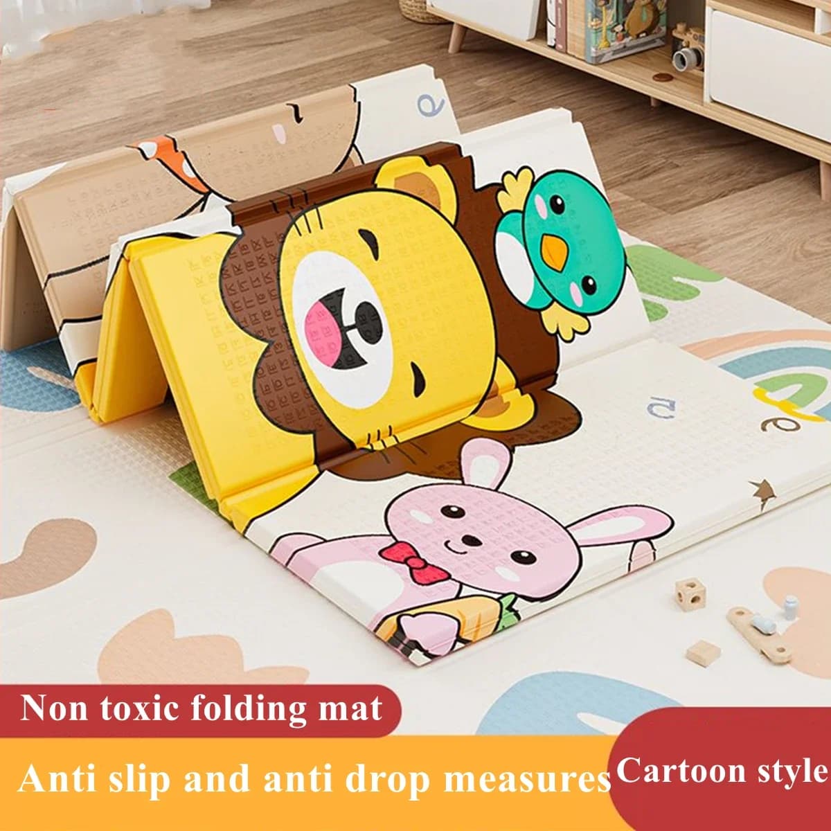 Tapis de jeu pliable non toxique pour bébé, tapis en polymère pour enfants dans la pépinière, tapis