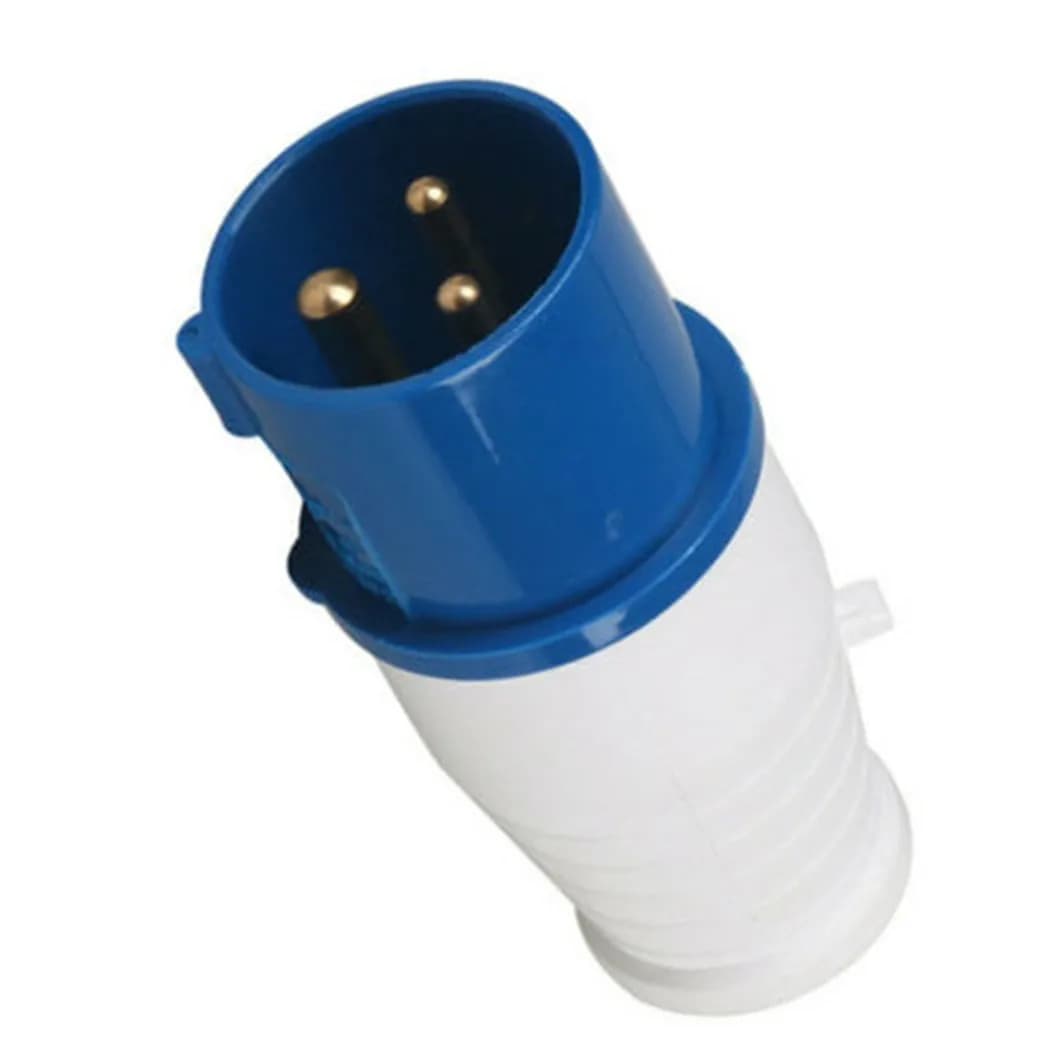 Prise électrique de Site industriel, bleu, 240V, 16 a, 3 broches, IP44, 2P + E, mâle/femelle