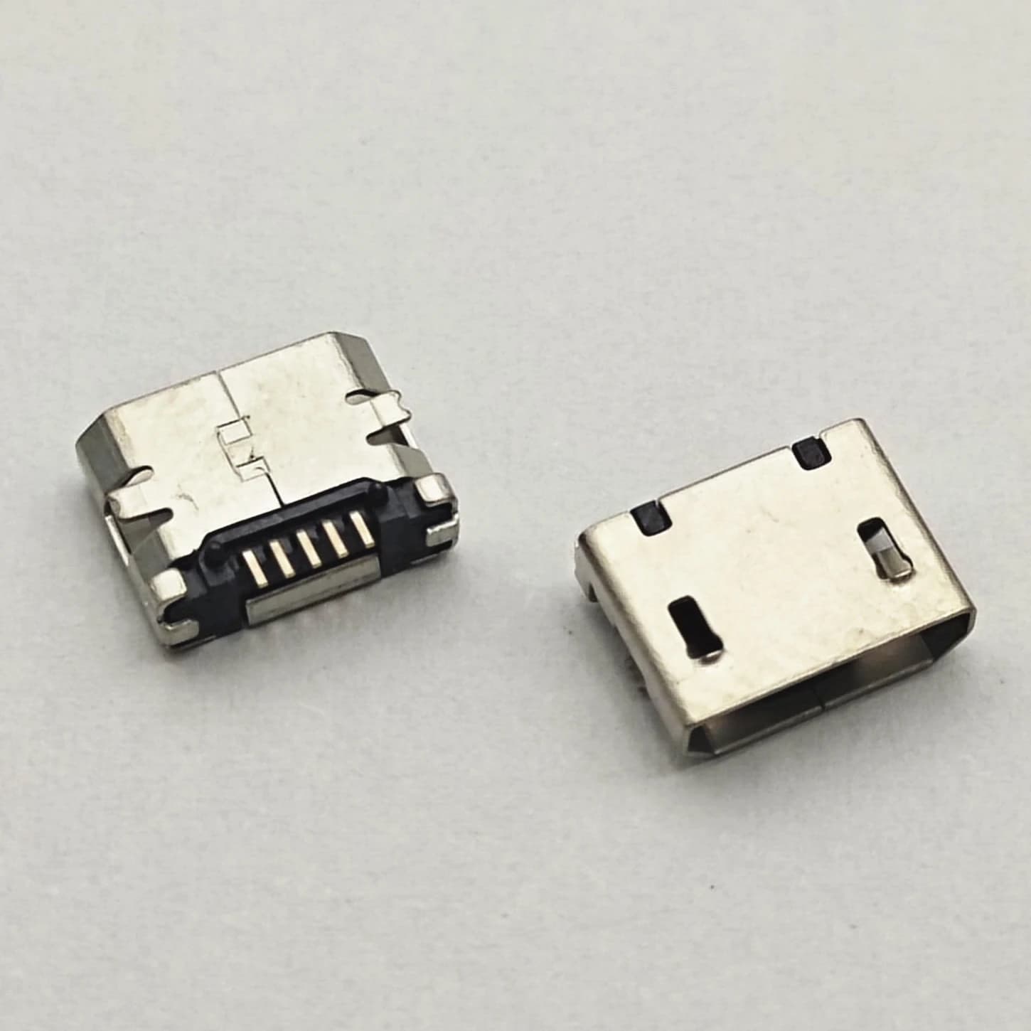 100 connecteurs Micro USB SMD femelle sans embout plat, 5 broches, à broches courtes pour port de ch