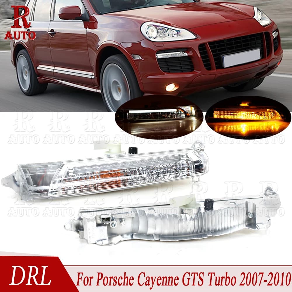 R-AUTO 7L5941181E 7L5941182E feux de jour conduite pare-chocs avant LED antibrouillard pour Porsche
