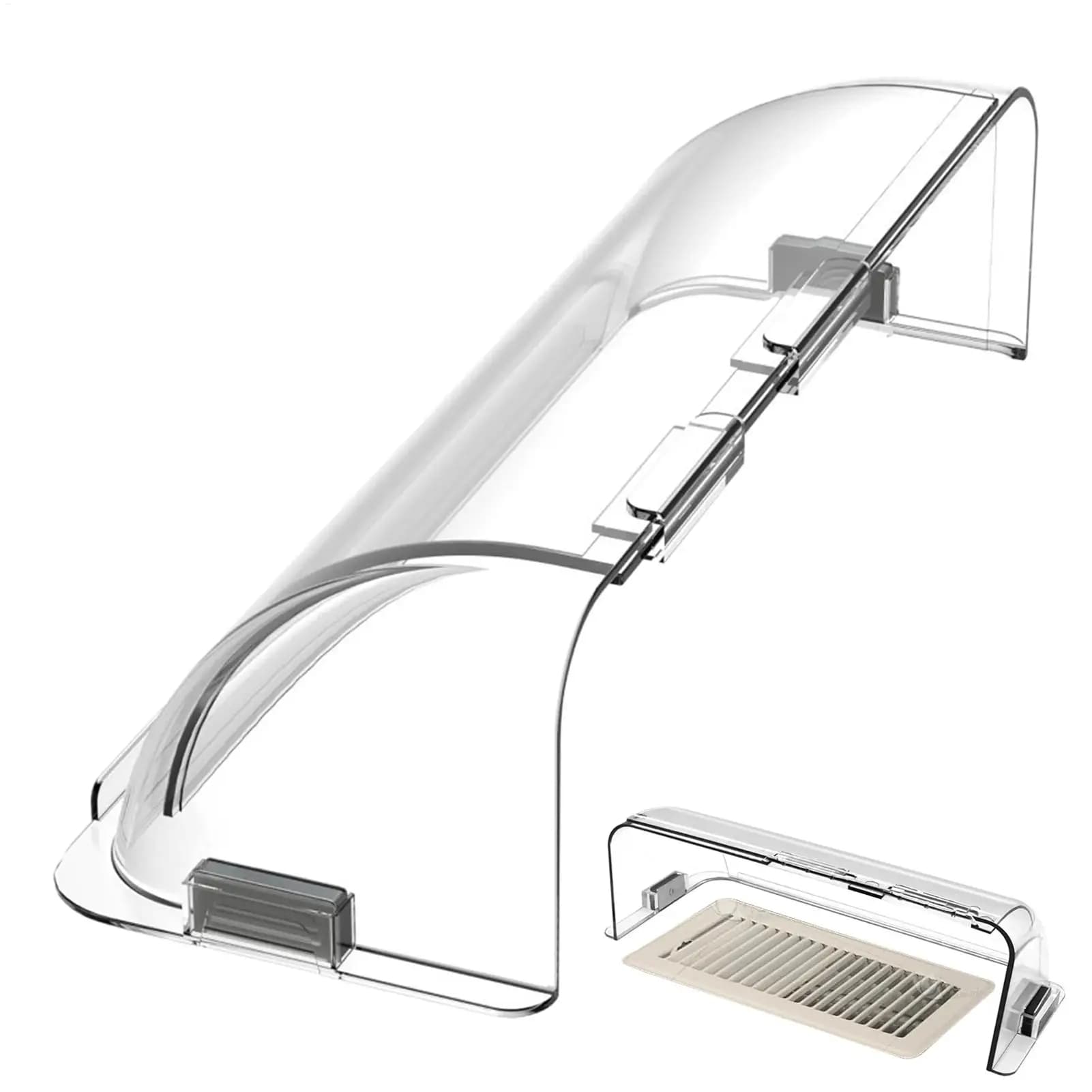 Déflecteur d'air magnétique double couche pour grille de ventilation au sol, déflecteur de chaleur e
