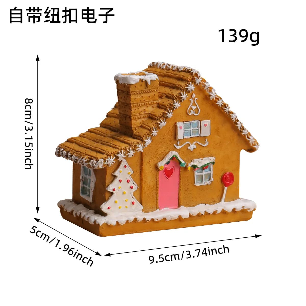 Nouvelles petites maisons de noël en résine, Micro-paysage, maisons lumineuses LED, maison de noël,
