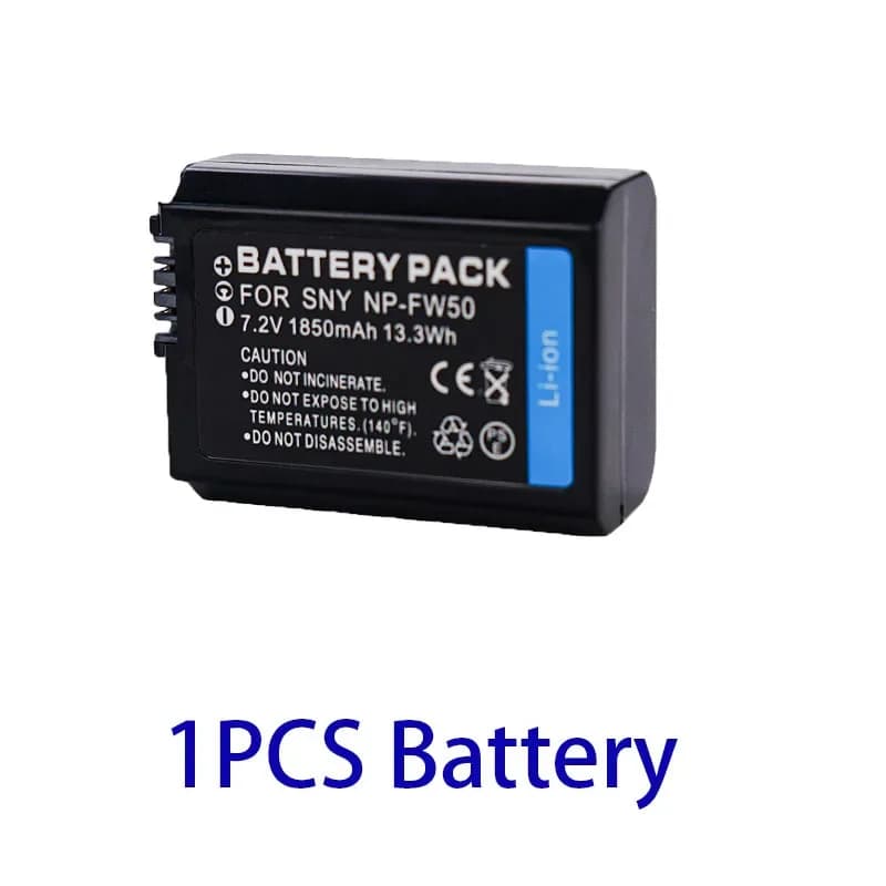 Batterie rechargeable Li-on NP-FW50 1850mAh pour appareil photo Sony Alpha a6000 a5000 a6500 a6300 N