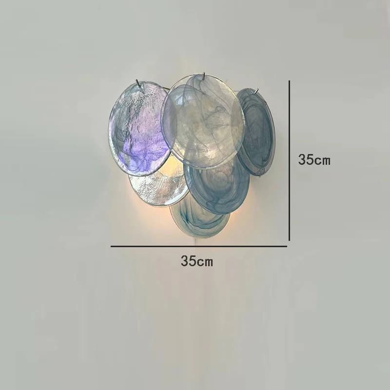 Lustres bleus LED luminaire maison chambre Vintage Art café lampes suspendues en verre faites à la m