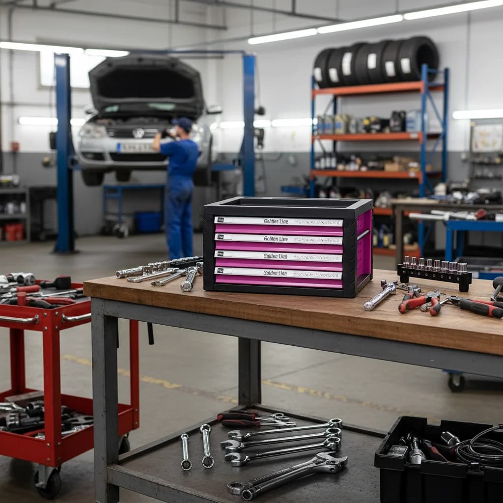 Coffre à outils de garage en gros | Armoire à outils industrielle en métal à 4 tiroirs avec serrur