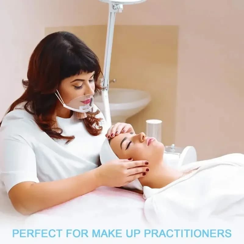 Masque transparent de protection sanitaire contre la poussière, protection qualifiée ale ouverte en
