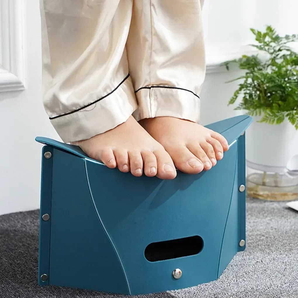 Chaises en plastique antidérapantes multifonctions, escabeau pliant Portable, panier à main pliable