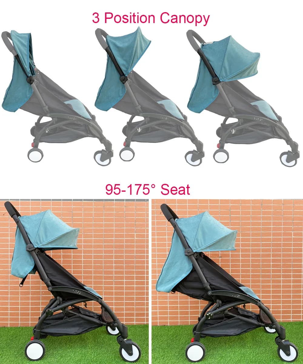 KID COLU ® Accessoires de landau, auvent solaire étanche et coussin de siège de remplacement, Comp