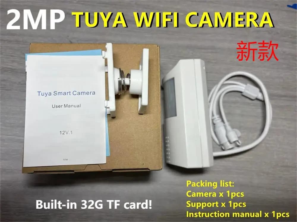 Caméra WiFi Mini POE Tuya, design en forme de PIR, 2MP 4MP, vision nocturne IRCUT 940nm, audio bidir