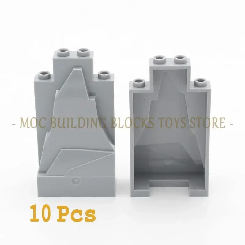 MOC brique roche triangulaire rocaille pierre mur dalle Barbacan Rampart montagne bloc de constructi