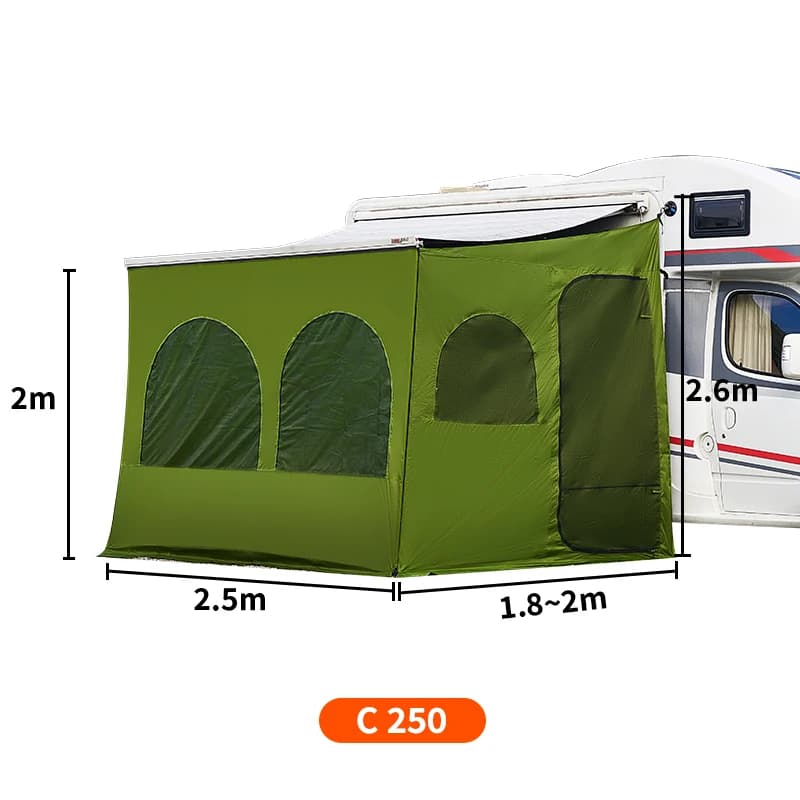 Auvent de caravane, tente d'écran de camping-car, salle familiale, salle de confidentialité, pare-so