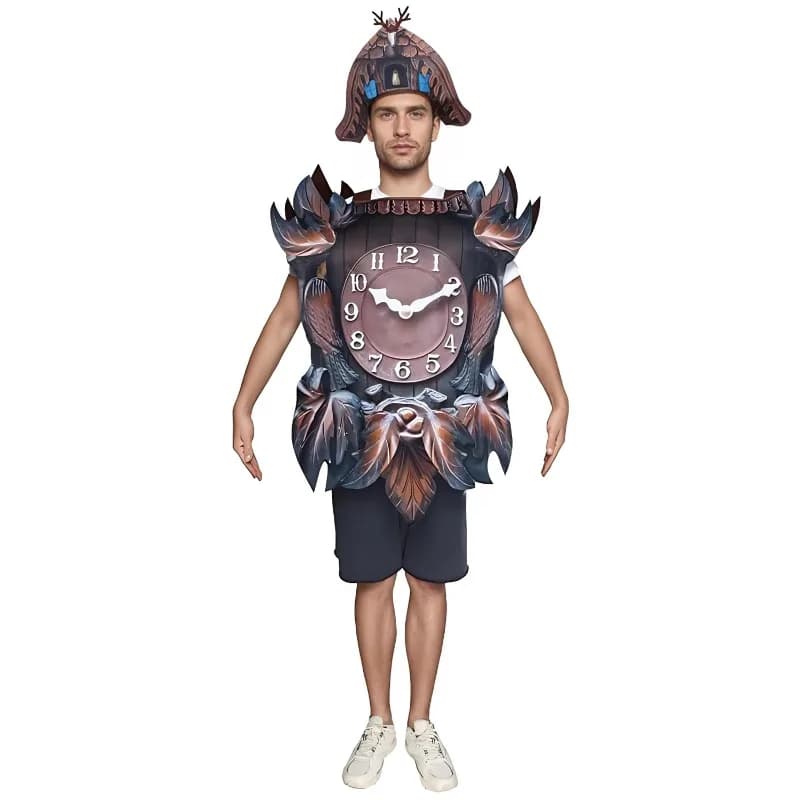 Adulte Halloween Costumes drôles réaliste coucou horloge murale Costume Tropical mignon habiller fêt