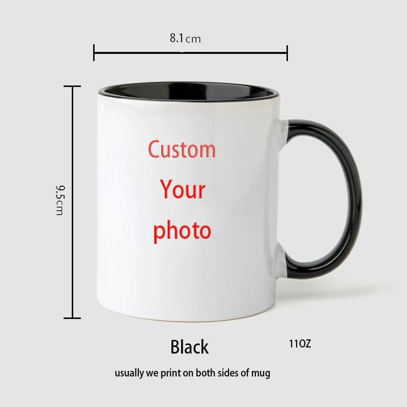 Tasse personnalisée avec votre photo, tasse de texte avec logo avec nom personnalisé, tasses à café