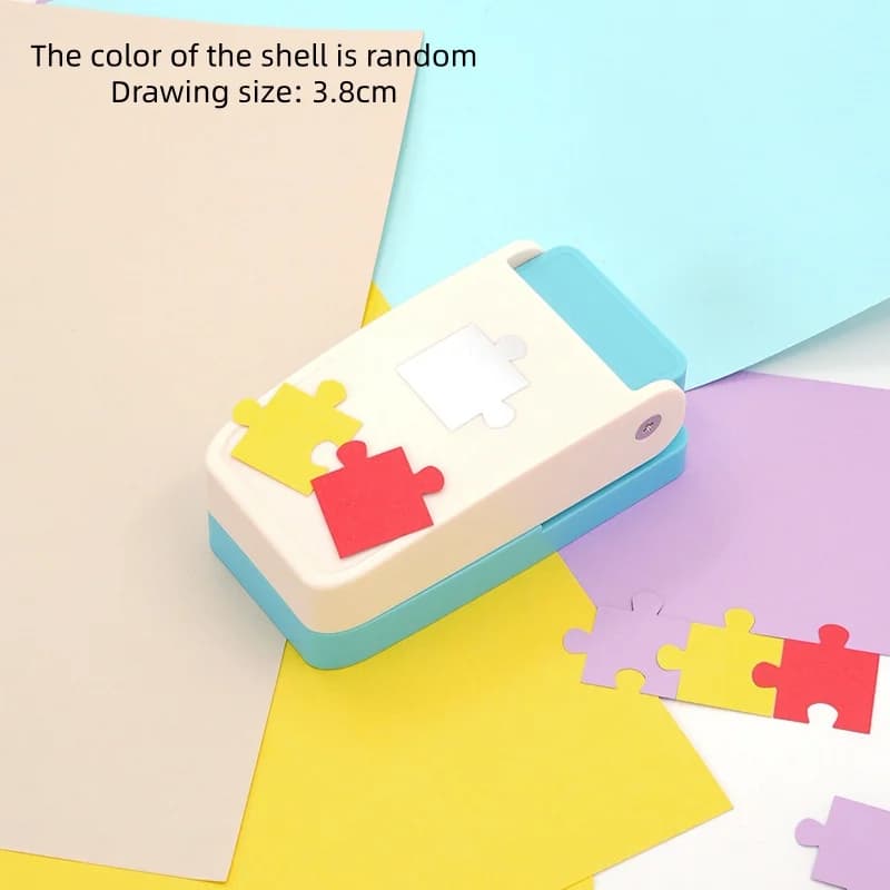 3.8 cm puzzle faisant artefact puzzle poinçonneuse bricolage simple maison photo gaufrage machine ma
