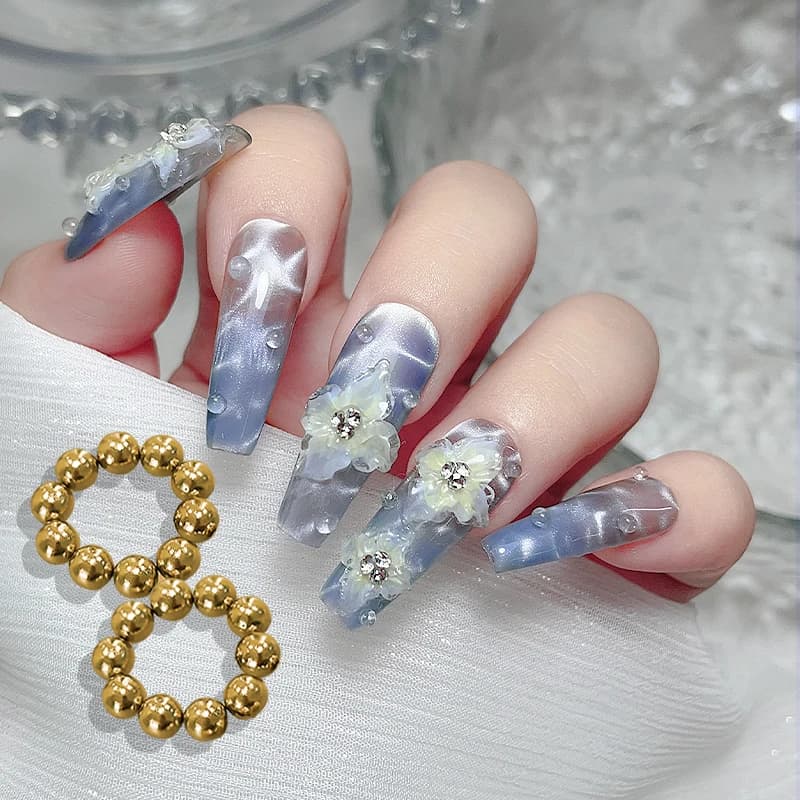 10 pièces/20 pièces ondulation de l'eau oeil de chat perles de Gel magnétique multifonctionnel Nail