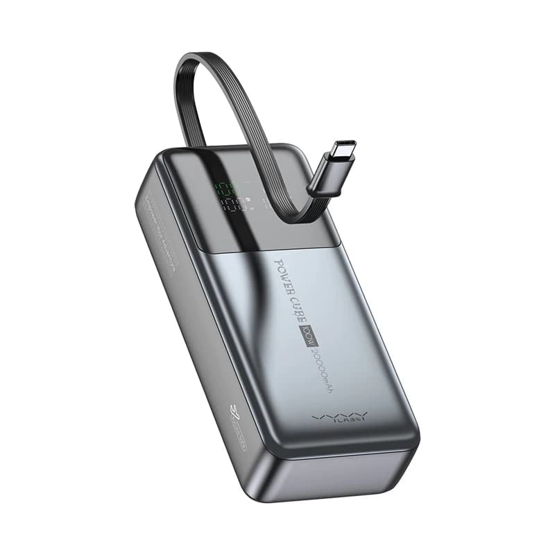 Vyvylabs-Batterie externe portable à affichage numérique, batterie avec câble de type C, capacité él