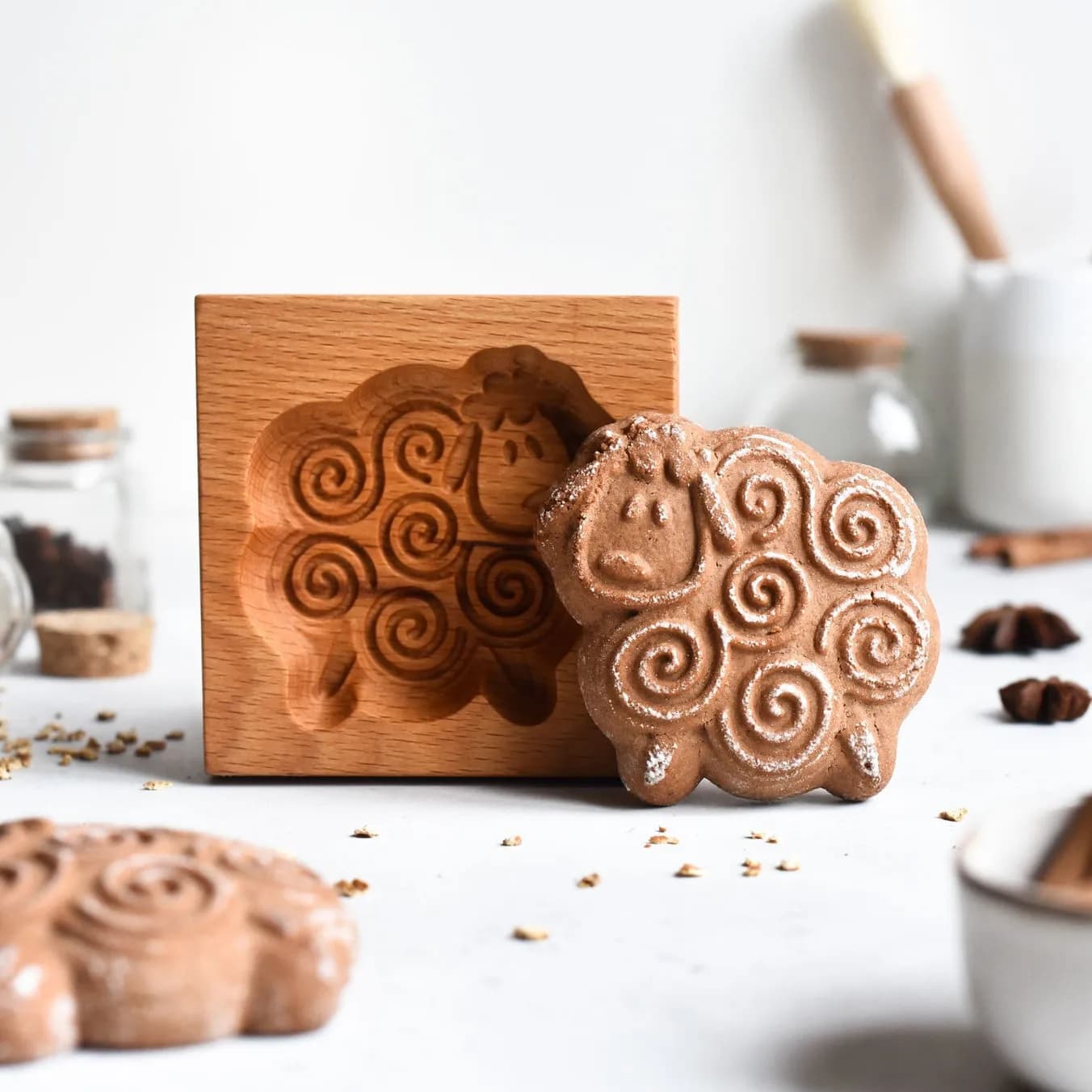 Moule à biscuits en bois DIY, motif cœur framboise, pour biscuits au gingembre, découpoir de cuisine
