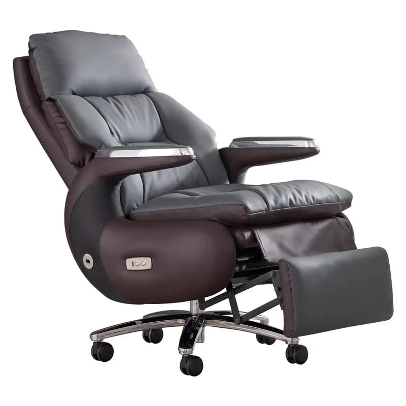 Fauteuil de bureau électrique massant, inclinable de 90 à 160 degrés ° avec commande par bouton pour