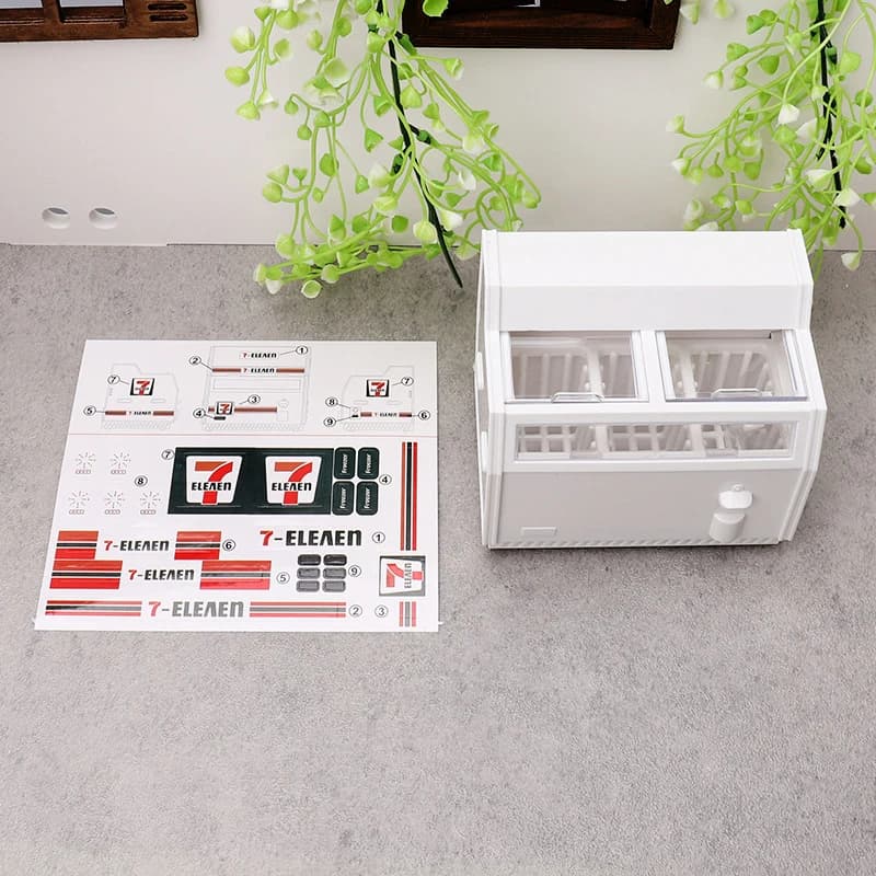 1:12 maison de poupées Miniature supermarché Miniature réfrigérateur congélateur bricolage maison mo