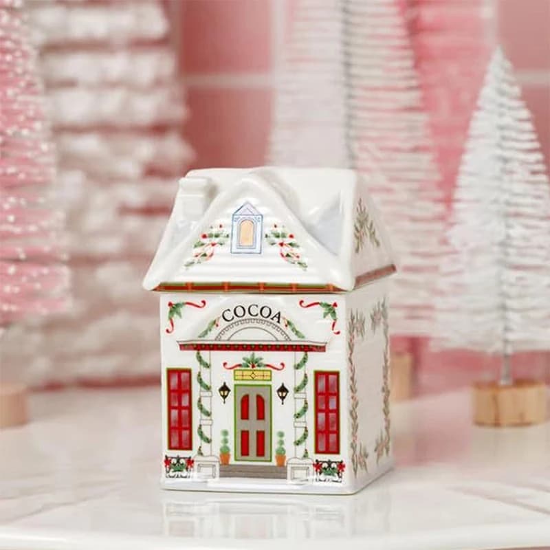 Ensemble de maison à épices de Village de vacances, Mini pots de maisons en pain d'épices de noël, b