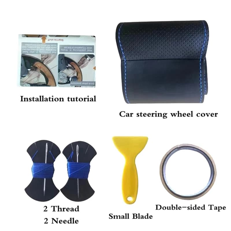 Housse tressée antidérapante en cuir microfibre noir pour volant de voiture, accessoires pour Lexus