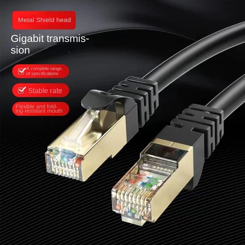 Câble Ethernet Cat6 Gigabit haute vitesse 1000Mbps câble Internet RJ45 câble réseau LAN blindé pour