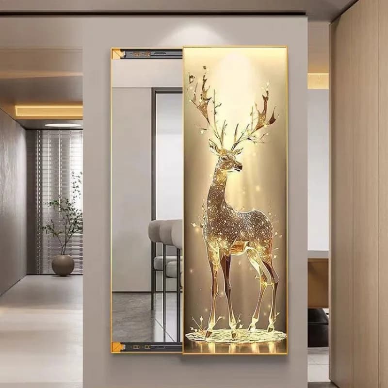 Organisateur grand miroir de Luxe ornement Art moderne miroir Design créatif Enfeites Para Casa Deco
