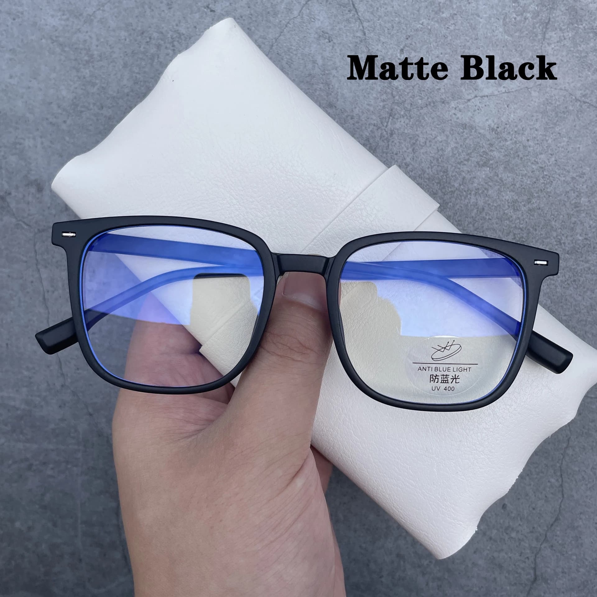 Lunettes d'ordinateur noires pour femmes et hommes, monture Anti-lumière bleue, carrées, rectangulai