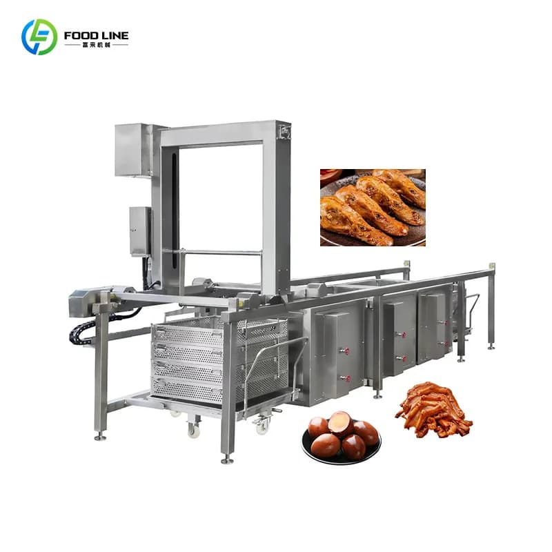 Ligne de production de pattes de poulet braisées, cuiseur continu pour volailles, machine à mijoter