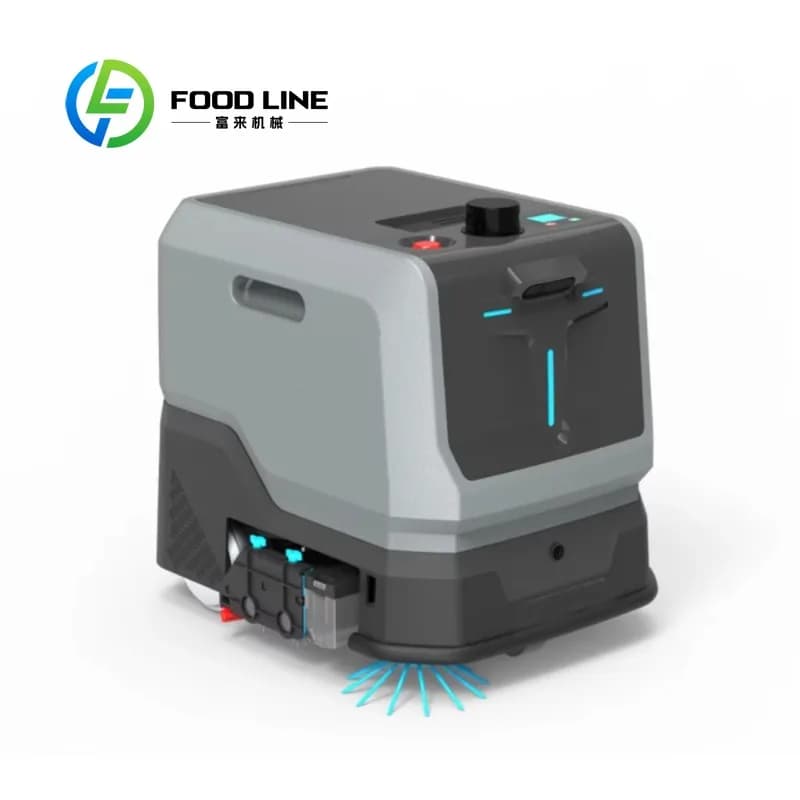 Robot de nettoyage de sols IA commercial personnalisé, autonettoyant, largeur 350 mm, réservoir d'ea