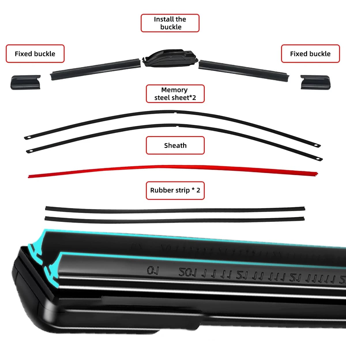 Brosse de voiture Double caoutchouc, essuie-glace de pare-brise pour Subaru Impreza GM GC GF GD GG G