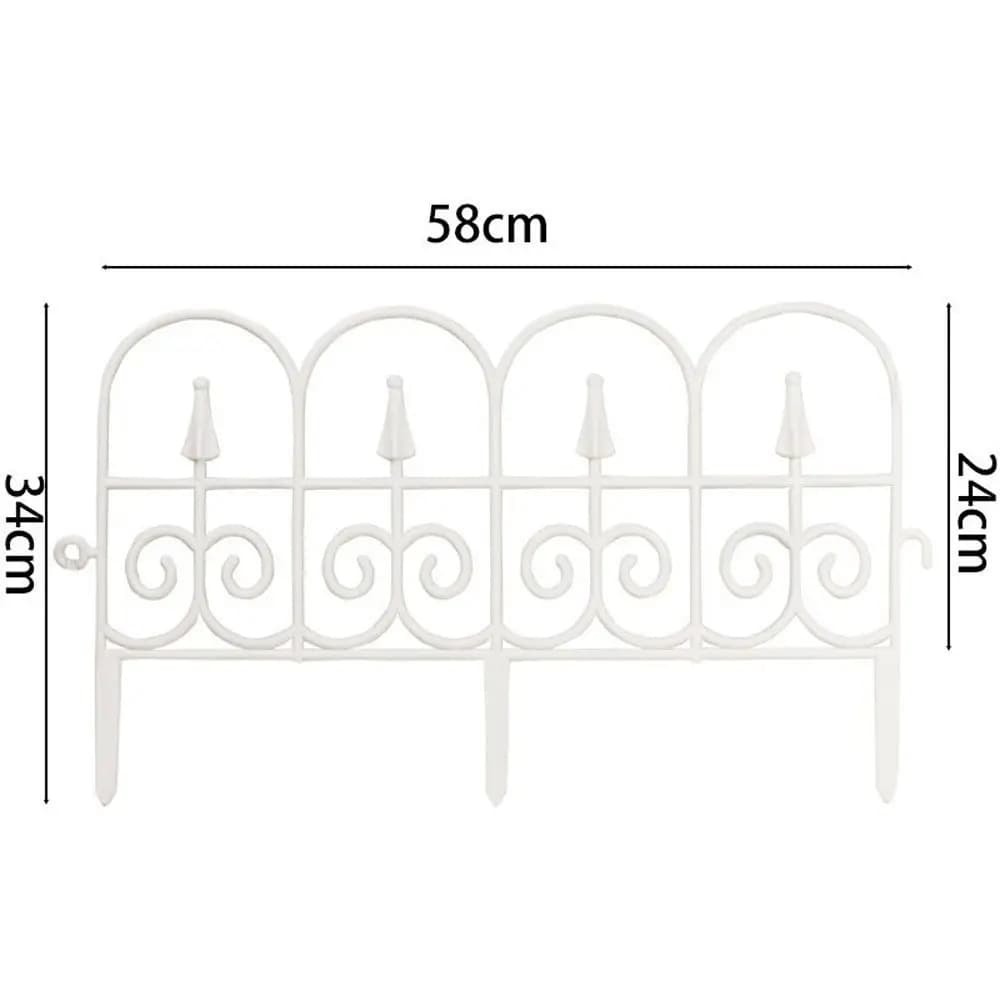 Clôture de jardin de style européen, clôture de jardin en plastique pliable, résistante aux intempér