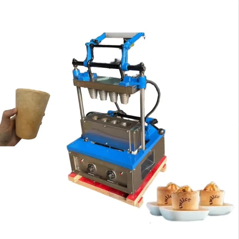 Machine à gaufres et à tasses à café comestibles personnalisées pour biscuits, gâteaux, crèmes glacé