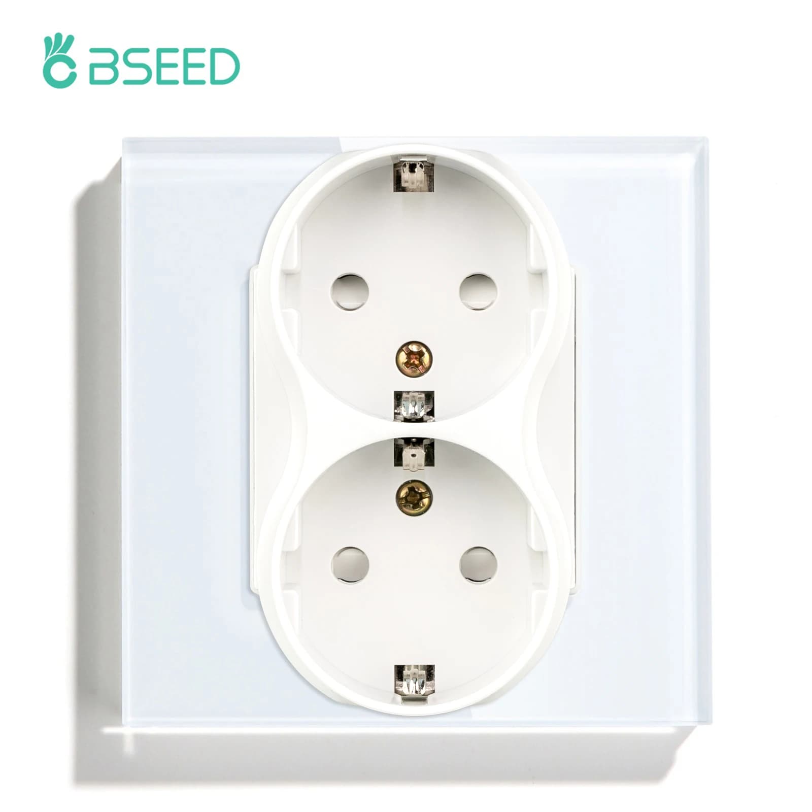 BSEED – prises de courant murales à Double paroi, norme européenne, Double prise électrique, panneau