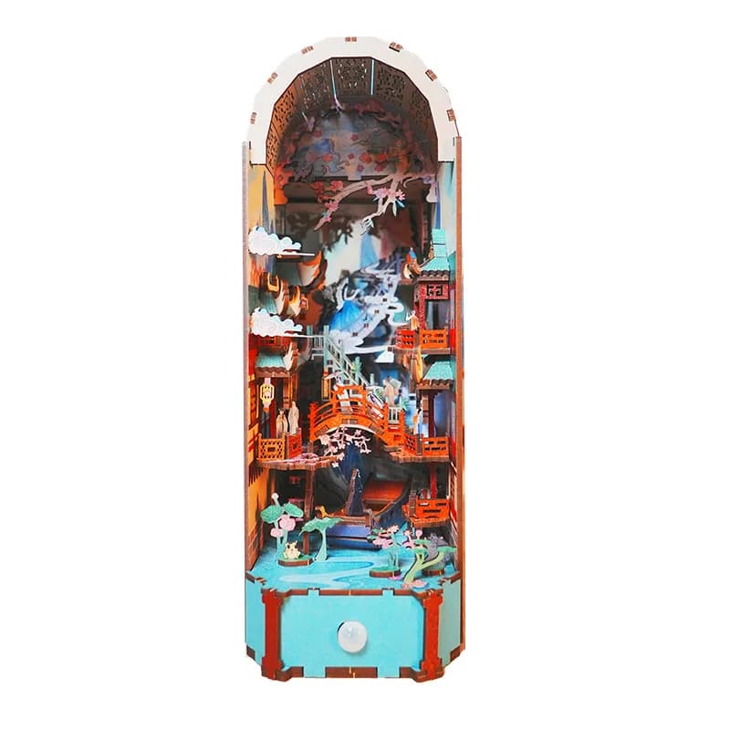 Bricolage, assembler, petite maison, puzzle, 3D, en bois, livre, cadeau de vacances, ornement, fait