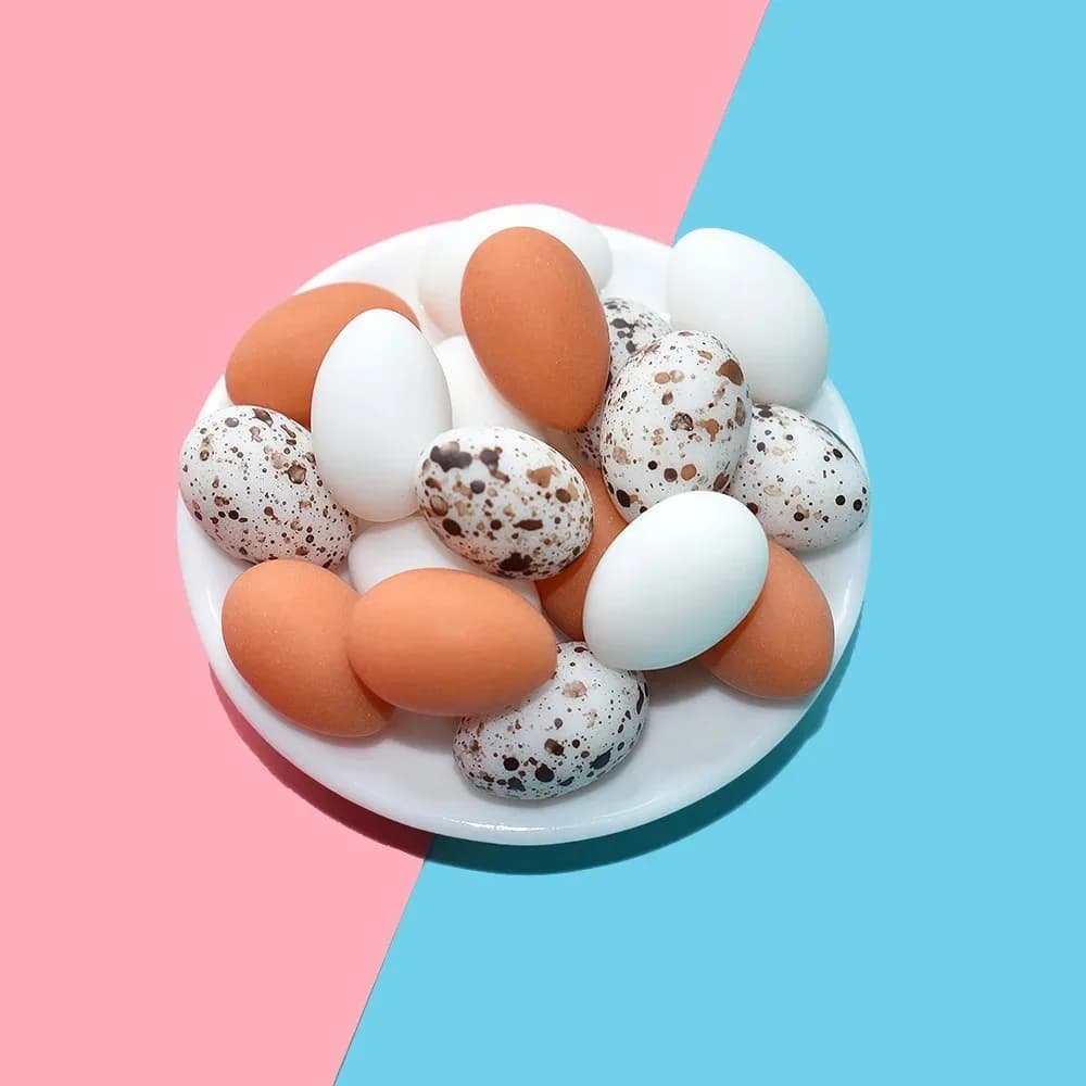 10 pièces/sac 3D oeufs mignons Simulation oeufs de caille bricolage Décor résine oeufs de Pigeon Min