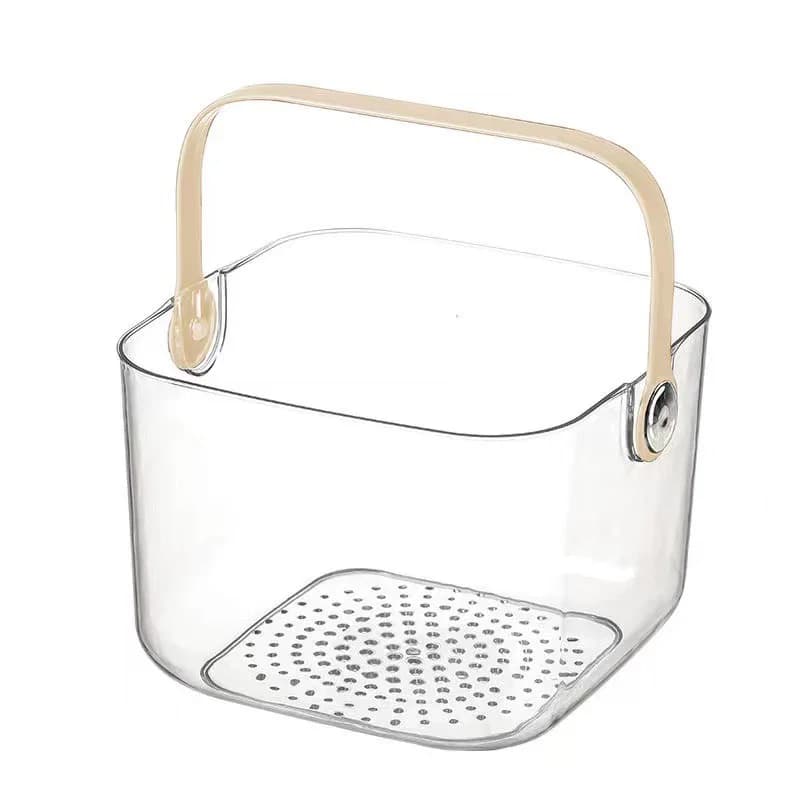 Panier de bain, panier d'organisation, fond creux, facile à sécher, panier de rangement Transparent
