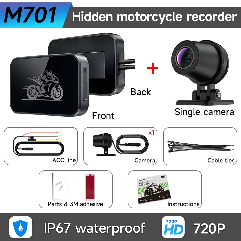 JIUYIN moto double DVR connexion intelligente caméra d'action enregistreur avant et arrière WiFi éta