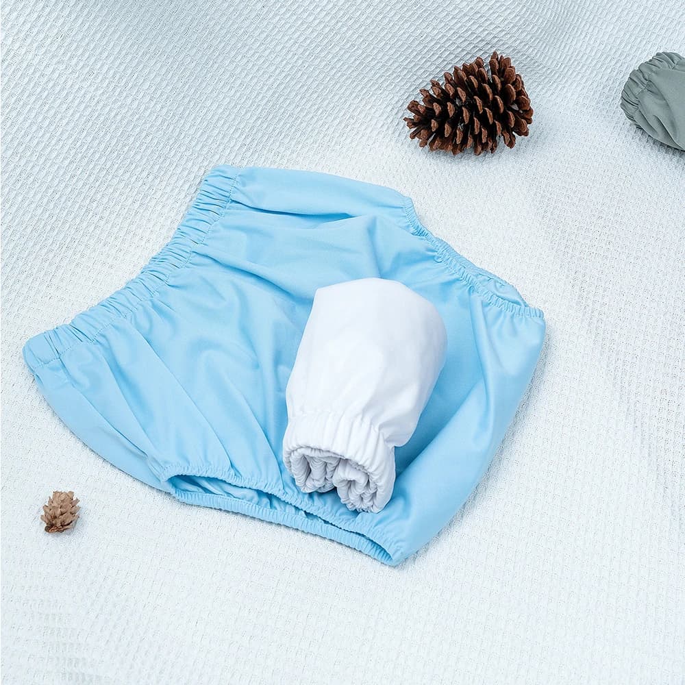 3 pièces couleur unie imperméable iaper pour adultes lavable réutilisable couche-culotte pantalon an