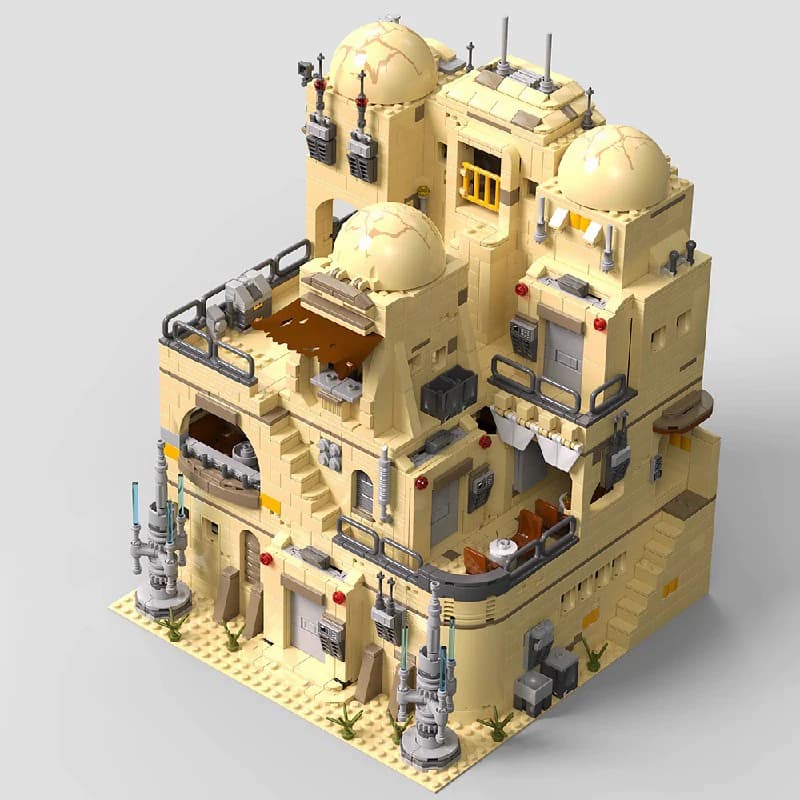 Film guerre spatiale MOC Mos Eisley taverne Architecture, maison de Bar médiévale blocs de construct