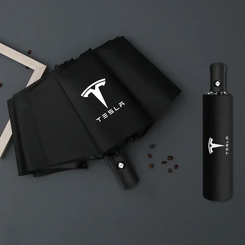 Parapluie de pluie pliant automatique Portable pour voiture, pour emblème Tesla modèle S modèle X mo