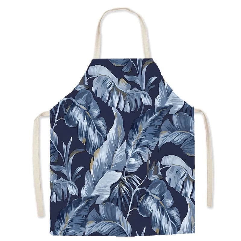 Tablier en tissu Vintage bleu, décoration de maison en lin pour hommes et femmes, capuche de Studio