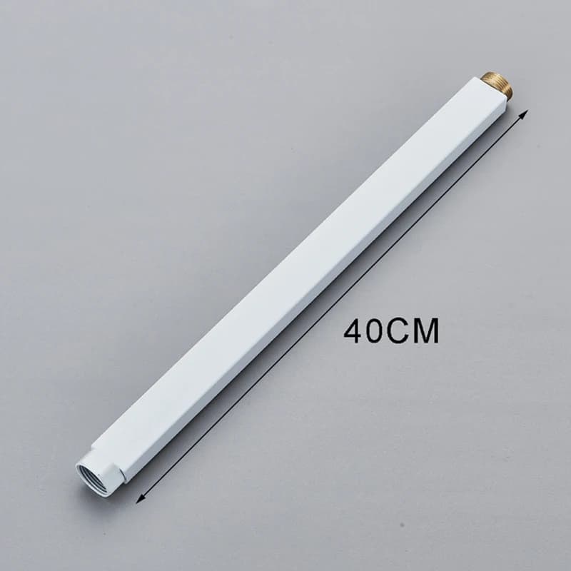 Tube d'extension rond/carré 30/40CM pour robinet de douche, Tube d'extension supplémentaire, couleur