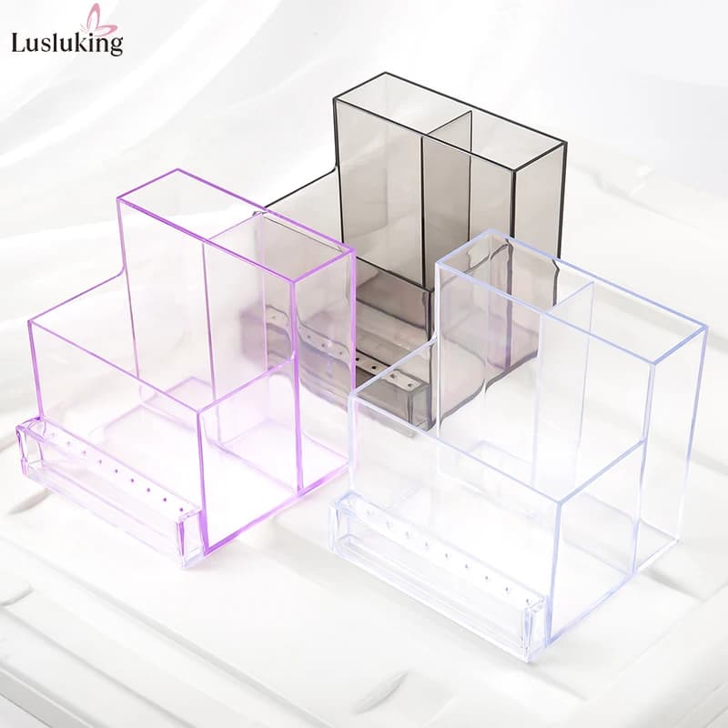 Perceuse à ongles translucide, organisateur de produits pour ongles, fournitures, embouts à ongles,