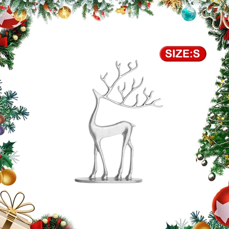 Décor de Noël de renne, Figurines de renne en résine, Sculpture de Noël minimaliste moderne, décor d