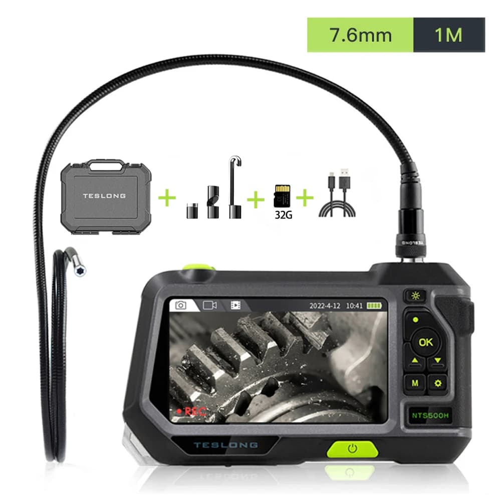 TESLONG-Endoscope industriel LCD NTS500, 5.0 pouces, caméra, tube de salle, 1080P, lentille touristi